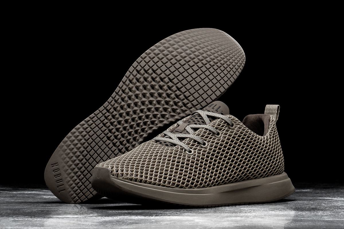 Nobull Mesh Runner Men's Running Shoes Khaki | Australia (KC8134)